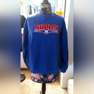 Vintage 1990s New York Giants NFL American Embroided Crewneck Sweater size XL